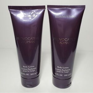 2x Elizabeth Arden Provocative Woman Body Lotion - RARE - 6.8 Oz each bottle